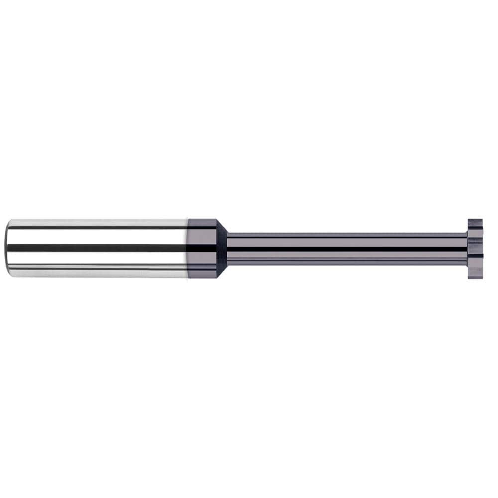 Harvey Tool - 1/4" Cut Diam, 1/8" Cut Width, 1/4" Shank, Straight-Tooth Woodruff Keyseat Cutter - Exact Industrial Supply