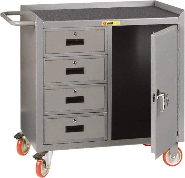 Little Giant - Mobile Service Bench - Steel, Gray, 41-1/2" Long x 26" Deep x 38" High - All Tool & Supply