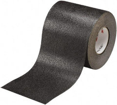 Ability One - Black Solid Color Anti-Slip Vinyl Tape - 6" Wide x 60' Long x 0.036" Thick, General Traffic - All Tool & Supply