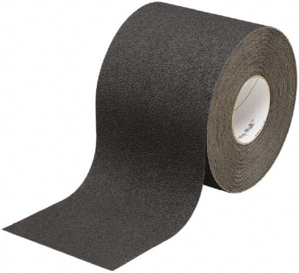 Ability One - Black Solid Color Anti-Slip Vinyl Tape - 6" Wide x 60' Long x 0.045" Thick, General Traffic - All Tool & Supply