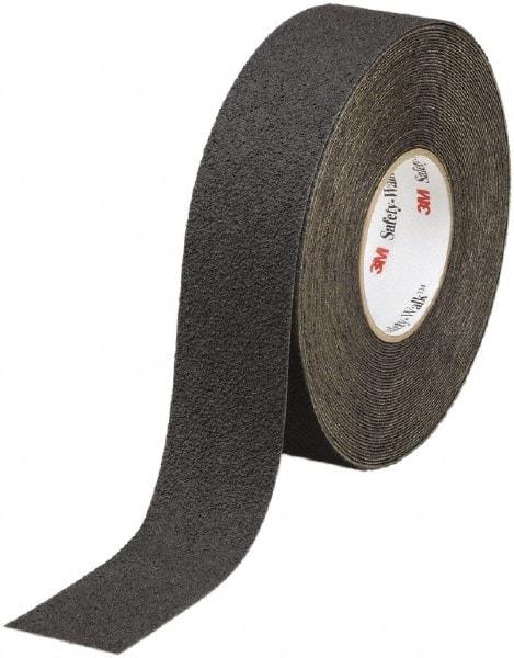 Ability One - Black Solid Color Anti-Slip Vinyl Tape - 2" Wide x 60' Long x 0.045" Thick, General Traffic - All Tool & Supply