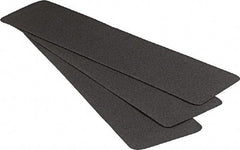 Ability One - 24"x 6" Vinyl Adhesive Plain Surface Stair Treads - Black, Resin - All Tool & Supply