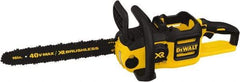 DeWALT - 40 Volt, 50 Ft/sec, Battery Powered Chainsaw - 16" Guide Bar Length, 7,500 RPM, 3/8" Chain Pitch - All Tool & Supply