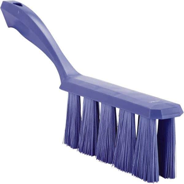 Vikan - 3.9" Bristle Length, Polyester Cleaning & Finishing Brush - 3" Long x 6-1/2" Wide Head, 13" OAL, Easy Grip Handle, Purple, Polypropylene Block - All Tool & Supply