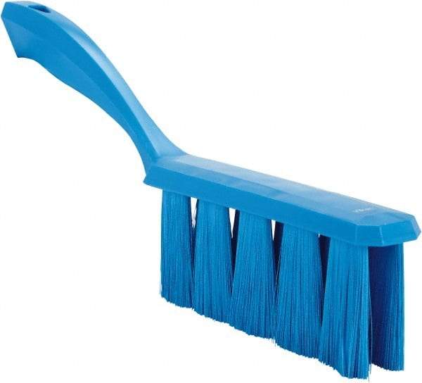 Vikan - 3.9" Bristle Length, Polyester Cleaning & Finishing Brush - 3" Long x 1-1/2" Wide Head, 13" OAL, Easy Grip Handle, Blue, Polypropylene Block - All Tool & Supply