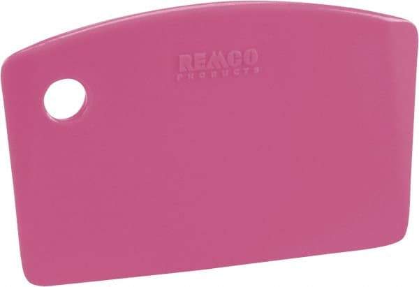 Remco - Stiff Polypropylene Straight Scraper Set - 5-1/4" Blade Width x 7.3" Blade Length, 2-1/2" Long Ergonomic Polypropylene Handle - All Tool & Supply