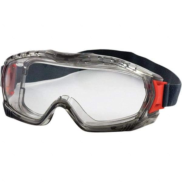 PIP - Size Universal, Clear Polycarbonate Anti-Fog & Scratch Resistant Lens, Safety Goggles - Indirect Vent, Gray PVC Frame, Over the Glass Style - All Tool & Supply