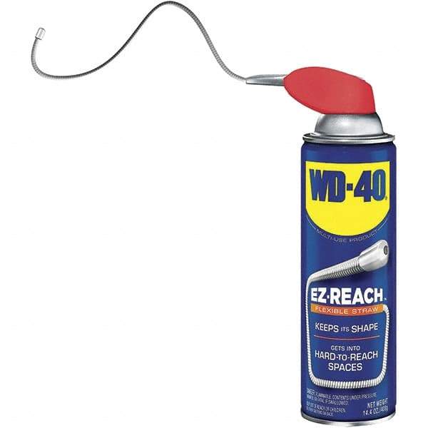 WD-40 - 14.4 oz EZ-Reach Multi-Use Product with 8" Flexible Smart Straw, Sprays 2 Ways - Multi-Purpose Lubricant: Stop Squeaks, Removes & Protects, Loosens Rusted Parts, Free Sticky Mechanisms, Drives Out Moisture - All Tool & Supply