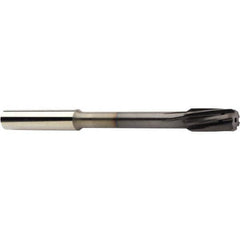 Chucking Reamer: 0.3945″ Dia, 4.7244″ OAL, 1.0236″ Flute Length, Solid Carbide 6 Flute, RH