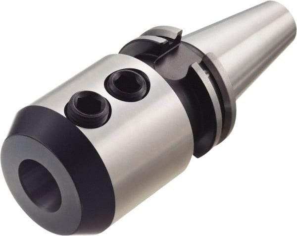 Sandvik Coromant - ISO40 Taper Shank 32mm Hole End Mill Holder/Adapter - 58mm Nose Diam, 100mm Projection, Through-Spindle & DIN Flange Coolant - Exact Industrial Supply