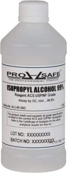 PRO-SAFE - 16 oz Isopropyl Alcohol Liquid - Comes in Bottle, 99% Isopropyl Alcohol - All Tool & Supply