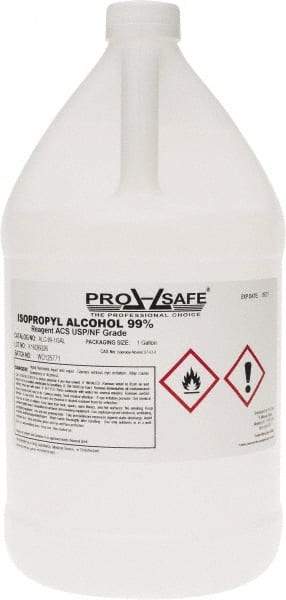 PRO-SAFE - 1 Gallon Isopropyl Alcohol Liquid - Comes in Bottle, 99% Isopropyl Alcohol - All Tool & Supply