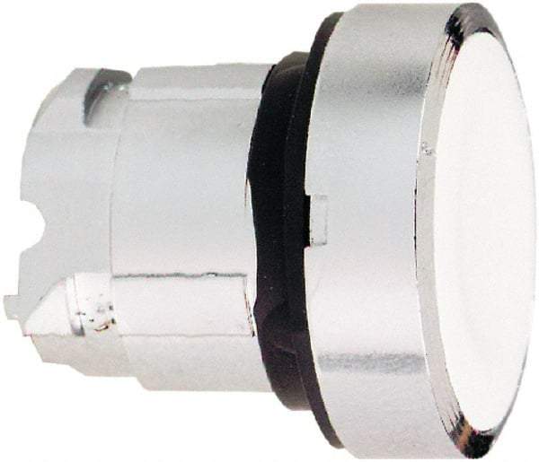 Schneider Electric - 22mm Mount Hole, Flush, Pushbutton Switch Only - Round, White Pushbutton, Nonilluminated, Momentary (MO) - All Tool & Supply