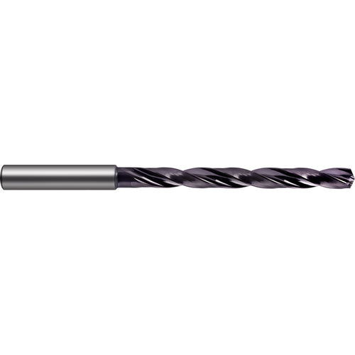 21/64″ Dia. × 10 mm Shank × 87 mm Flute Length × 131 mm OAL, 7xD, 140°, nano-FIREX, 2 Flute, Coolant Thru, Solid Carbide Drill - Exact Industrial Supply