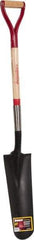 Razor-Back - 16" High x 6" Wide Tapered Steel Spade - 29" Long Wood D-Grip Handle, Front Turned - All Tool & Supply