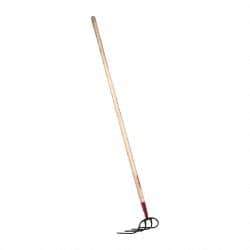 Razor-Back - Refuse Hook with 60" Straight Wood Handle - 4 Tines, 9" Tine Length - All Tool & Supply