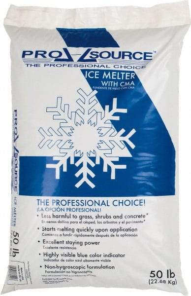 PRO-SOURCE - 50 Lb Bag Calcium Chloride, Potassium Chloride, Sodium Chloride Pellets - Effective to 0°F - All Tool & Supply