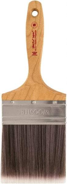 Wooster Brush - 4" Synthetic Wall Brush - 3-15/16" Bristle Length, Maple Handle - All Tool & Supply