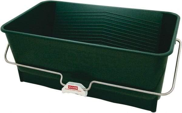 Wooster Brush - 5 Gal, 10" High, Polypropylene Rectangular Green Single Pail - Handle Included, 14" Top Length x 24" Top Width - All Tool & Supply