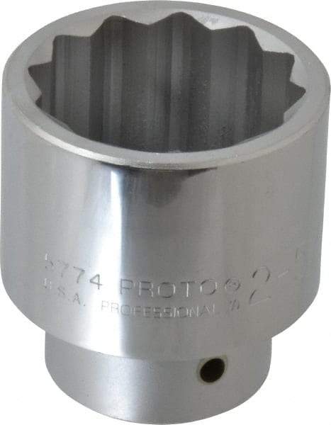 Proto - 2-5/16", 1" Drive, Standard Hand Socket - 12 Points, 3-17/64" OAL, Alloy Steel, Satin Finish - All Tool & Supply