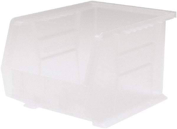 Akro-Mils - 50 Lb. Load Capacity, 10-3/4" Deep, Clear Polymer Hopper Stacking Bin - 7" High x 8-1/4" Wide x 10-3/4" Long - All Tool & Supply