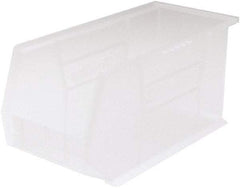 Akro-Mils - 60 Lb. Load Capacity, 18" Deep, Clear Polymer Hopper Stacking Bin - 9" High x 8-1/4" Wide x 18" Long - All Tool & Supply