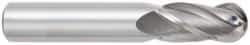 OSG - 1" Diam, 2-1/4" LOC, 4 Flute Solid Carbide Ball End Mill - TiCN Finish, Single End, 5" OAL, 1" Shank Diam, Spiral Flute - All Tool & Supply