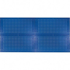 Kennedy - 18" Wide x 36" High Industrial Steel Tool Peg Board System - 4 Panels, 60 Hooks, Steel, Blue - All Tool & Supply