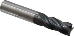 Accupro - 1/2", 4 Flute, Single End, Solid Carbide, Corner Chamfer End Mill - 3" OAL, Right Hand Flute, 1-1/4" LOC, Right Hand Cut - All Tool & Supply