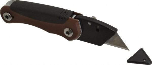 Paramount - Fixed Folding Utility Knife - 2-3/8" Blade, Molded Rubberized Handle, 1 Blade Included - All Tool & Supply