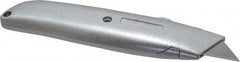 Paramount - Retractable Utility Knife - 2-3/8" Blade, Zinc Handle, 2 Blades Included - All Tool & Supply