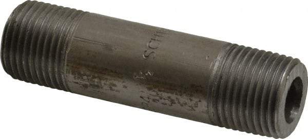 Value Collection - Schedule 160, 1/2" Diam x 3" Long Black Pipe Nipple - Threaded - All Tool & Supply