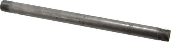 Value Collection - Schedule 160, 1/2" Diam x 12" Long Black Pipe Nipple - Threaded - All Tool & Supply