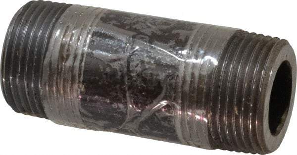 Value Collection - Schedule 160, 1" Diam x 3" Long Black Pipe Nipple - Threaded - All Tool & Supply