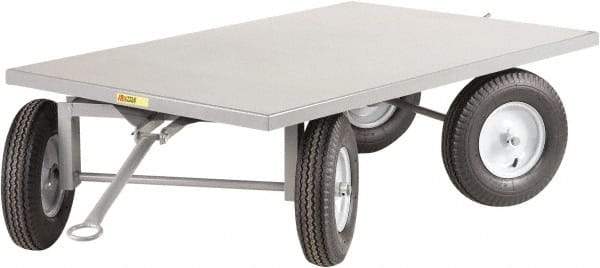 Little Giant - 2,000 Lb Capacity Steel Tracking Trailer - Steel Deck, 36" OAW, Mold On Rubber Casters - All Tool & Supply