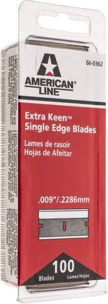 American Line - Knife Blades - .009" EXTRA KEEN 100PK SINGLE EDGE BLADE - All Tool & Supply