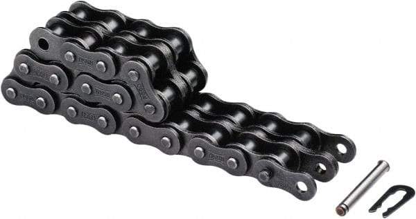 U.S. Tsubaki - 1" Pitch, ANSI 80, Solid Roller Chain - Chain No. 80, 34,341 Lb. Capacity, 5/8" Roller Diam, 5/8" Roller Width - All Tool & Supply