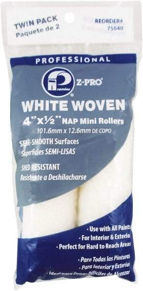 Premier Paint Roller - 1/2" Nap, 4" Wide Paint Mini Roller Covers - Semi-Rough Texture, Woven - All Tool & Supply