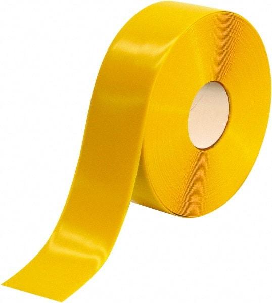 PRO-SAFE - Yellow Solid Color PVC Tape - 3" Wide x 100' Long x 50 mil Thick, General Traffic - All Tool & Supply