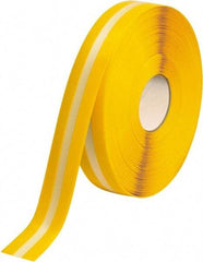 PRO-SAFE - Yellow Striped PVC Tape - 2" Wide x 100' Long x 50 mil Thick, General Traffic - All Tool & Supply