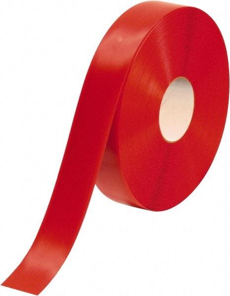 PRO-SAFE - Red Solid Color PVC Tape - 2" Wide x 100' Long x 50 mil Thick, General Traffic - All Tool & Supply