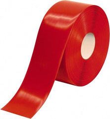 PRO-SAFE - Red Solid Color PVC Tape - 4" Wide x 100' Long x 50 mil Thick, General Traffic - All Tool & Supply