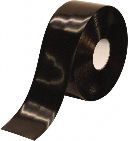 PRO-SAFE - Black Solid Color PVC Tape - 4" Wide x 100' Long x 50 mil Thick, General Traffic - All Tool & Supply