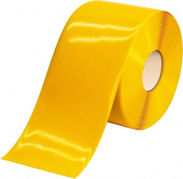 PRO-SAFE - Yellow Solid Color PVC Tape - 6" Wide x 100' Long x 50 mil Thick, General Traffic - All Tool & Supply