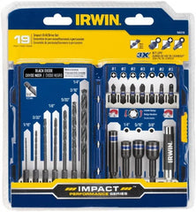 Irwin - 1/16 to 1/4", Oxide Finish, High Speed Steel Jobber Length Drill Bit Set - All Tool & Supply