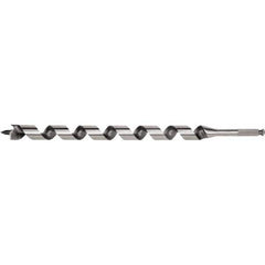 Irwin - 11/16", 7/16" Diam Hex Shank, 24" Overall Length with 21" Twist, Utility Auger Bit - All Tool & Supply