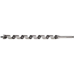 Irwin - 1-1/16", 7/16" Diam Hex Shank, 24" Overall Length with 21" Twist, Utility Auger Bit - All Tool & Supply