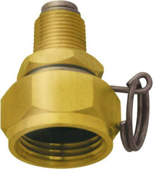 SANI-LAV - 1 Piece, 3/8 NPT & 3/4 GHT MNPT x FGHT, Brass Reusable Hose Male Swivel Fitting - 1/4" Hose ID x 1-1/4" Hose OD - All Tool & Supply