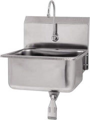 SANI-LAV - 19" Long x 16" Wide Inside, 1 Compartment, Grade 304 Stainless Steel Hands Free Hand Sink - 18 Gauge, 21" Long x 20" Wide x 24" High Outside, 10" Deep - All Tool & Supply