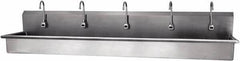 SANI-LAV - 97" Long x 16-1/2" Wide Inside, 1 Compartment, Grade 304 Stainless Steel Hands Free Hand Sink - 16 Gauge, 100" Long x 20" Wide x 18" High Outside, 8" Deep - All Tool & Supply